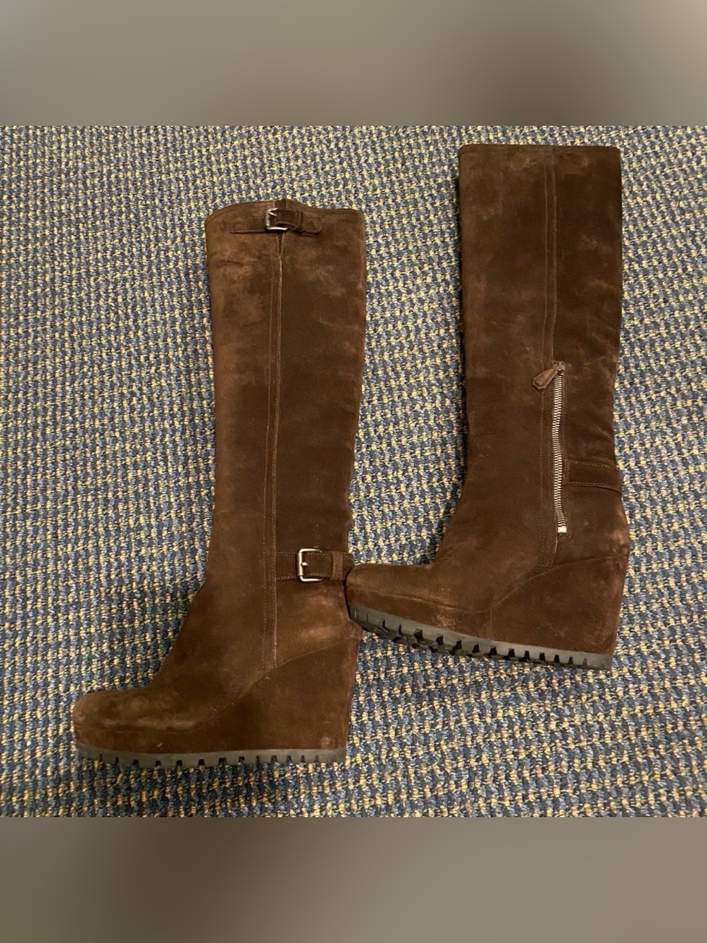 Prada suede tall boots